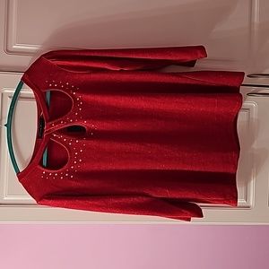 NWT Women's Adrienne Vittadini 1XL 3/4 Sleeve top